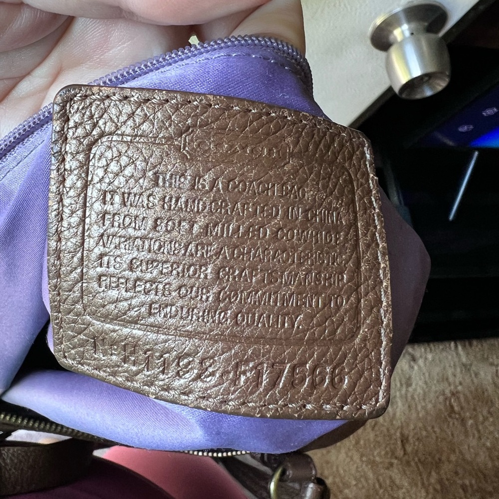 Coach Alexandra F17566 Bronze Pebbled Leather Large Tote Shoulder Bag Brass. - Picture 13 of 17